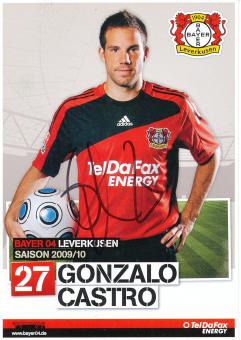 Gonzalo Castro   2009/2010   Bayer 04 Leverkusen Fußball Autogrammkarte original signiert 