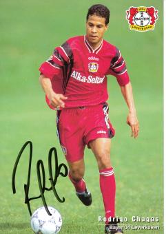 Rodrigo Chagas  1996/1997   Bayer 04 Leverkusen Fußball Autogrammkarte original signiert 