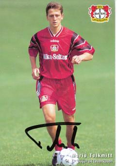 Andreas Tolkmitt  1996/1997   Bayer 04 Leverkusen Fußball Autogrammkarte original signiert 