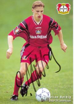 Sebastian Helbig  1996/1997   Bayer 04 Leverkusen Fußball Autogrammkarte original signiert 