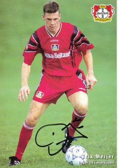 Erik Meijer  1996/1997   Bayer 04 Leverkusen Fußball Autogrammkarte original signiert 