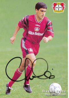 Claudio Reyna  1996/1997   Bayer 04 Leverkusen Fußball Autogrammkarte original signiert 