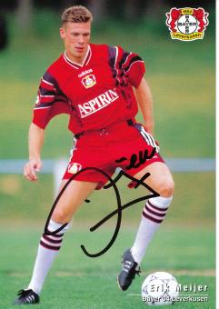 Erik Meijer  1997/1998   Bayer 04 Leverkusen Fußball Autogrammkarte original signiert 