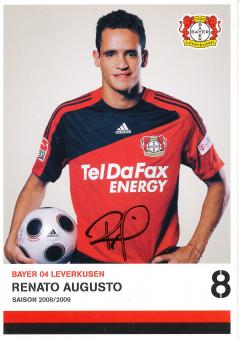 Renato Augusto  2008/2009   Bayer 04 Leverkusen Fußball Autogrammkarte original signiert 
