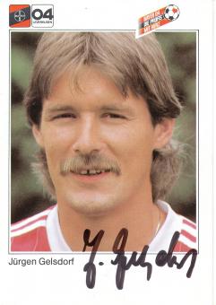 Jürgen Gelsdorf  1.11.1983  Bayer 04 Leverkusen Fußball Autogrammkarte original signiert 