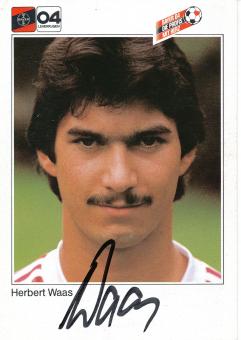 Herbert Waas   7.5.1984  Bayer 04 Leverkusen Fußball Autogrammkarte original signiert 
