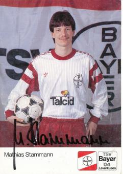 Mathias Stammann   5.03.1991  Bayer 04 Leverkusen Fußball Autogrammkarte original signiert 
