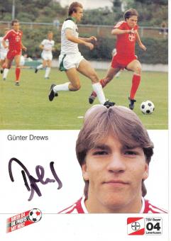 Günter Drews  2.11.1985  Bayer 04 Leverkusen Fußball Autogrammkarte original signiert 