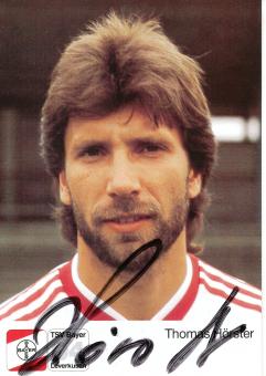 Thomas Hörster  1.9.1987  Bayer 04 Leverkusen Fußball Autogrammkarte original signiert 