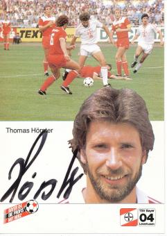 Thomas Hörster  1.1.1985  Bayer 04 Leverkusen Fußball Autogrammkarte original signiert 