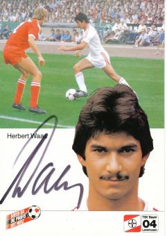 Herbert Waas  1.1.1985  Bayer 04 Leverkusen Fußball Autogrammkarte original signiert 