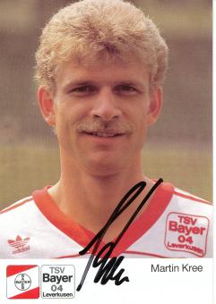 Martin Kree  1.8.1989  Bayer 04 Leverkusen Fußball Autogrammkarte original signiert 