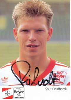Knut Reinhardt  1.8.1989  Bayer 04 Leverkusen Fußball Autogrammkarte original signiert 