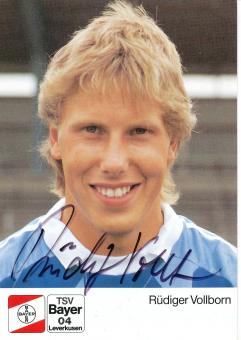 Rüdiger Vollborn  15.7.1988  Bayer 04 Leverkusen Fußball Autogrammkarte original signiert 