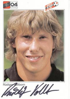 Rüdiger Vollborn  1983/1984  Bayer 04 Leverkusen Fußball Autogrammkarte original signiert 