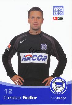 Christian Fiedler  2004/2005  Hertha BSC Berlin  Fußball Autogrammkarte original signiert 