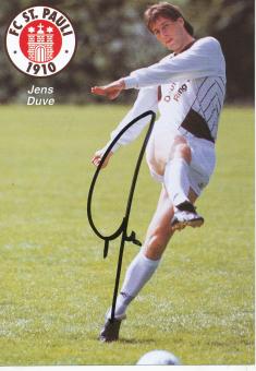 Jens Duve  1990/1991  FC St.Pauli  Fußball Autogrammkarte original signiert 