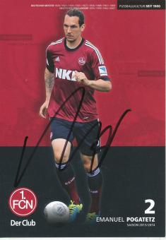 Emanuel Pogatetz  2013/2014  FC Nürnberg  Fußball Autogrammkarte original signiert 