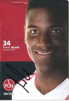 Peniel Mlapa  2014/2015  FC Nürnberg  Fußball Autogrammkarte original signiert 