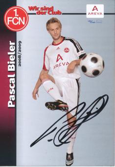 Pascal Bieler  2008/2009  FC Nürnberg  Fußball Autogrammkarte original signiert 