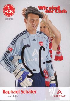 Raphael Schäfer  2009/2010  FC Nürnberg  Fußball Autogrammkarte original signiert 