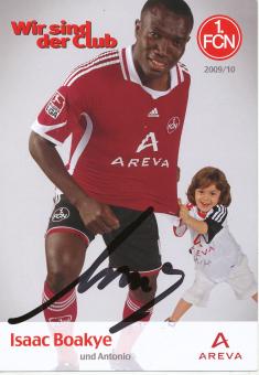 Isaac Boakye   2009/2010  FC Nürnberg  Fußball Autogrammkarte original signiert 