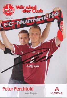 Peter Perchtold   2009/2010  FC Nürnberg  Fußball Autogrammkarte original signiert 