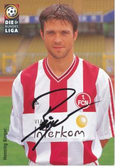 Henning Bürger  1998/1999  FC Nürnberg  Fußball Autogrammkarte original signiert 