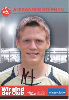 Alexander Stephan  2006/2007  FC Nürnberg  Fußball Autogrammkarte original signiert 