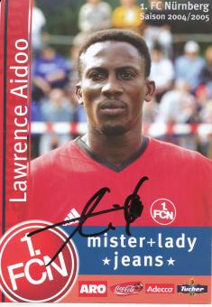Lawrence Aidoo  2004/2005  FC Nürnberg  Fußball Autogrammkarte original signiert 
