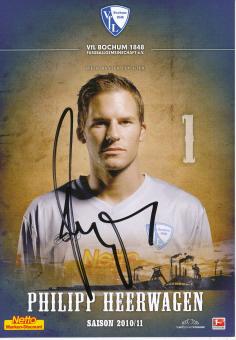Philipp Heerwagen  2010/2011  VFL Bochum  Fußball Autogrammkarte original signiert 