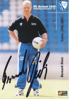 Bernard Dietz  2001/2002  VFL Bochum  Fußball Autogrammkarte original signiert 