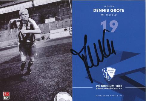 Dennis Grote  2009/2010  VFL Bochum  Fußball Autogrammkarte original signiert 