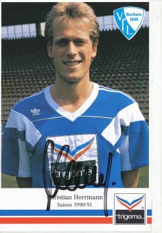 Christian Herrmann  1990/1991  VFL Bochum  Fußball Autogrammkarte original signiert 