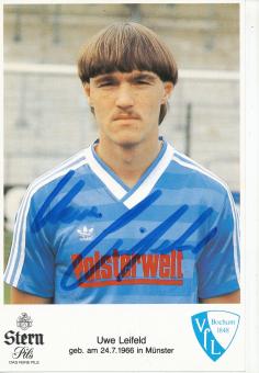 Uwe Leifeld  1985/1986  VFL Bochum  Fußball Autogrammkarte original signiert 