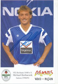 Michael Rzehaczek  1990/1991  VFL Bochum  Fußball Autogrammkarte original signiert 