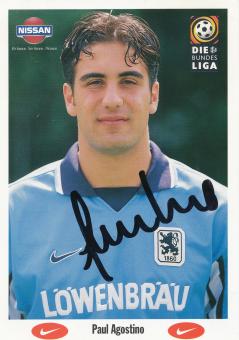 Paul Agostino  1997/1998  1860 München Fußball Autogrammkarte original signiert 