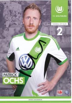 Patrick Ochs  2013/2014  VFL Wolfsburg  Fußball Autogrammkarte original signiert 