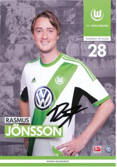 Rasmus Jönsson  2013/2014  VFL Wolfsburg  Fußball Autogrammkarte original signiert 