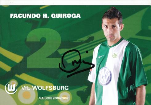 Facundo Quiroga  2006/2007  VFL Wolfsburg  Fußball Autogrammkarte original signiert 