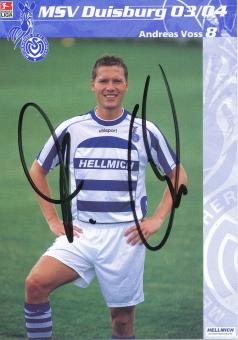 Andreas Voss  2003/2004  MSV Duisburg  Fußball Autogrammkarte original signiert 
