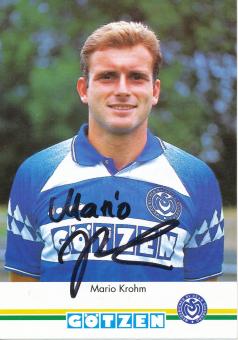Mario Krohm  1994/1995  MSV Duisburg  Fußball Autogrammkarte original signiert 