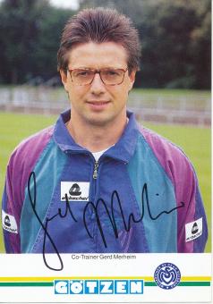 Gerd Merheim  1993/1994  MSV Duisburg  Fußball Autogrammkarte original signiert 