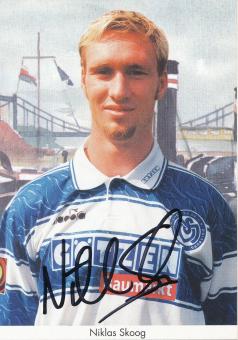Niklas Skoog 1997/1998  MSV Duisburg  Fußball Autogrammkarte original signiert 