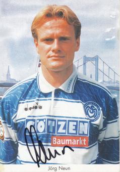 Jörg Neun  1997/1998  MSV Duisburg  Fußball Autogrammkarte original signiert 