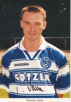 Thomas Vana  1996/1997  MSV Duisburg  Fußball Autogrammkarte original signiert 