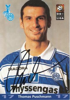 Thomas Puschmann  1997/1998  MSV Duisburg  Fußball Autogrammkarte original signiert 