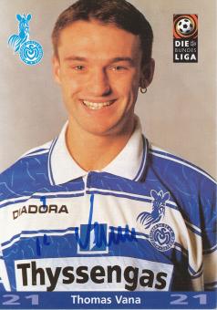 Thomas Vana  1997/1998  MSV Duisburg  Fußball Autogrammkarte original signiert 