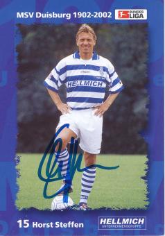 Horst Steffen  2002/2003  MSV Duisburg  Fußball Autogrammkarte original signiert 
