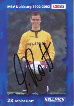 Tobias Rott  2002/2003  MSV Duisburg  Fußball Autogrammkarte original signiert 